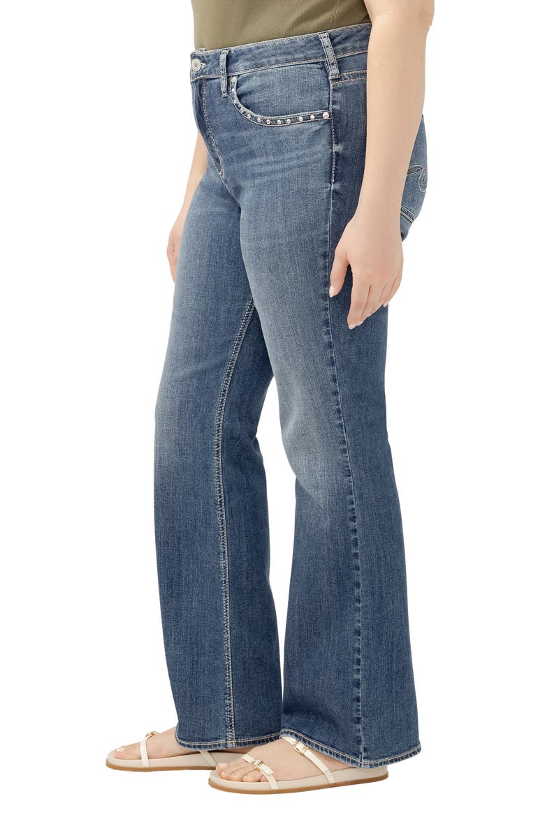 Avery Curvy Studded High Waist Bootcut Jeans, Alternate, color, CROSSROADS