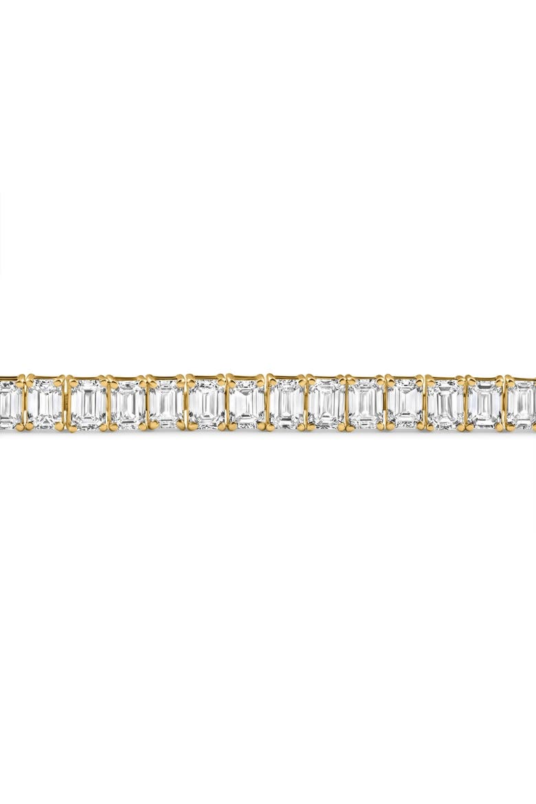 15Ct Emerald Cut Diamond Tennis Bracelet 7" 14k Gold Lab Grown, Alternate, color, 14k Yellow Gold