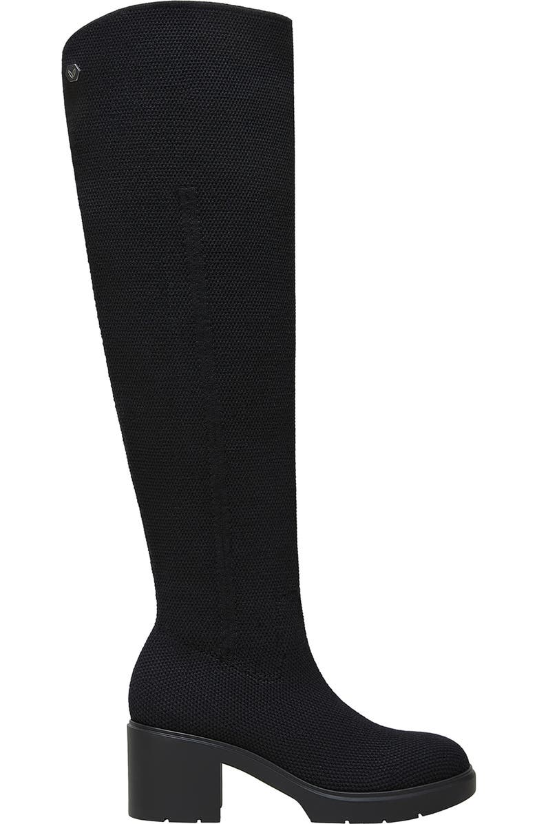 VIVAIA Fold-Over Square-Toe Knee-High Boots, Alternate, color, Black