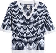 NIC+ZOE Coastline Open Stitch Sweater