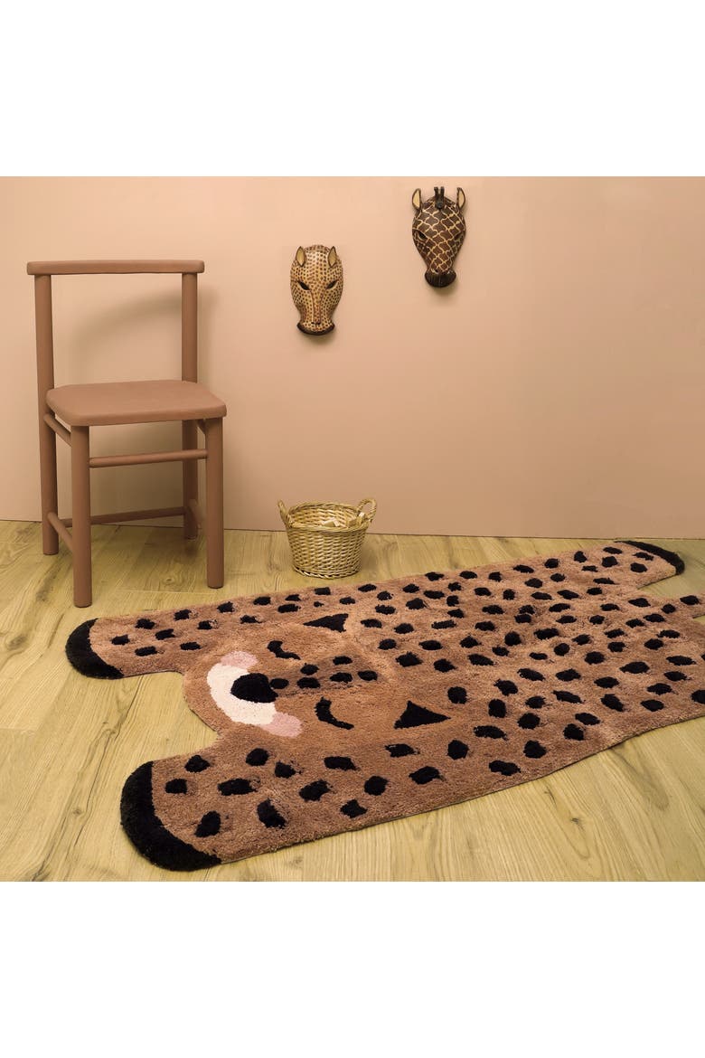 Little Cheetah Rug, Alternate, color, BROWN