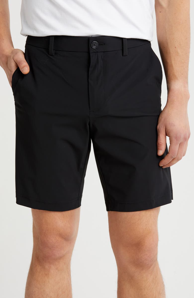 Callaway Golf<sup>®</sup> 9" Flat Front Golf Shorts, Main, color, Caviar