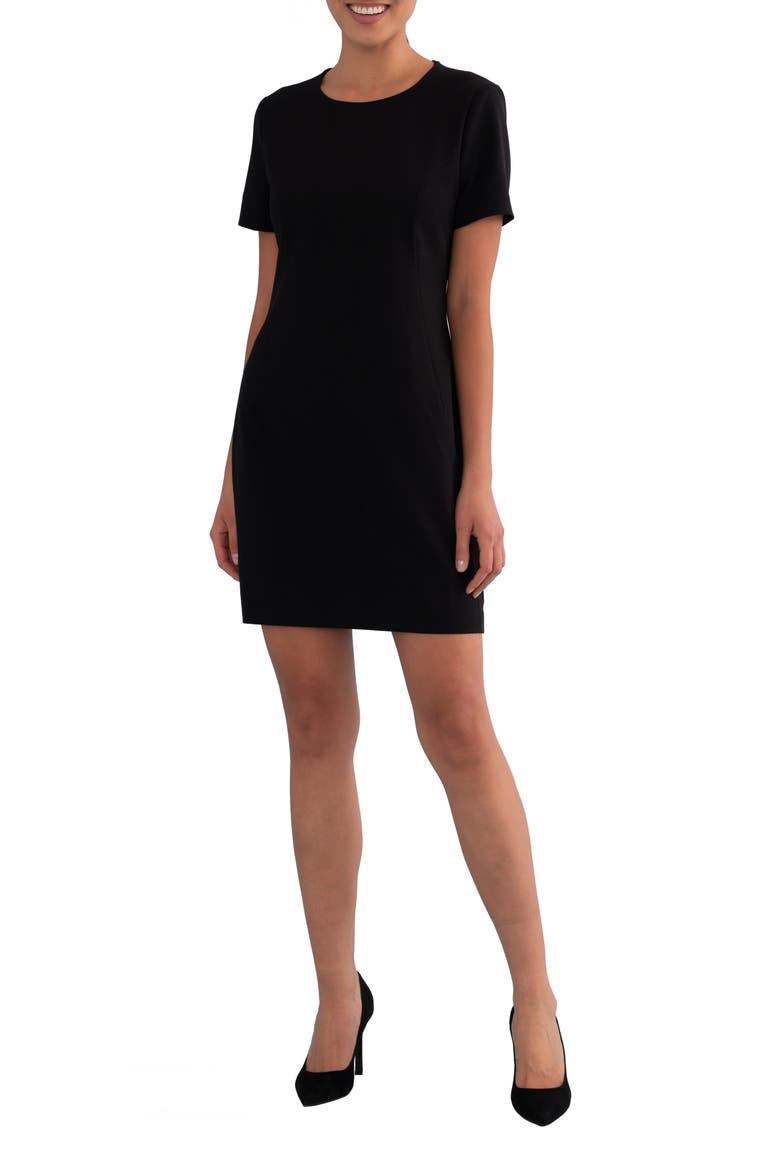 Keynote Short Sleeve Dress, Main, color, BLACK