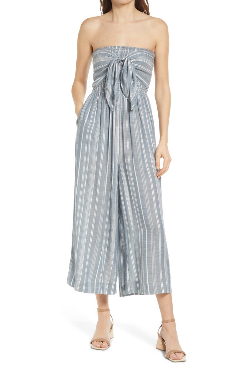 Bishop + Young Elva Strapless Jumpsuit, Main, color, 