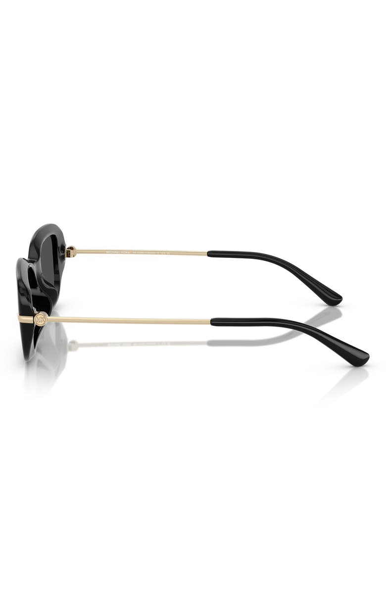 Michael Kors 57mm Rectangular Sunglasses, Alternate, color, Black
