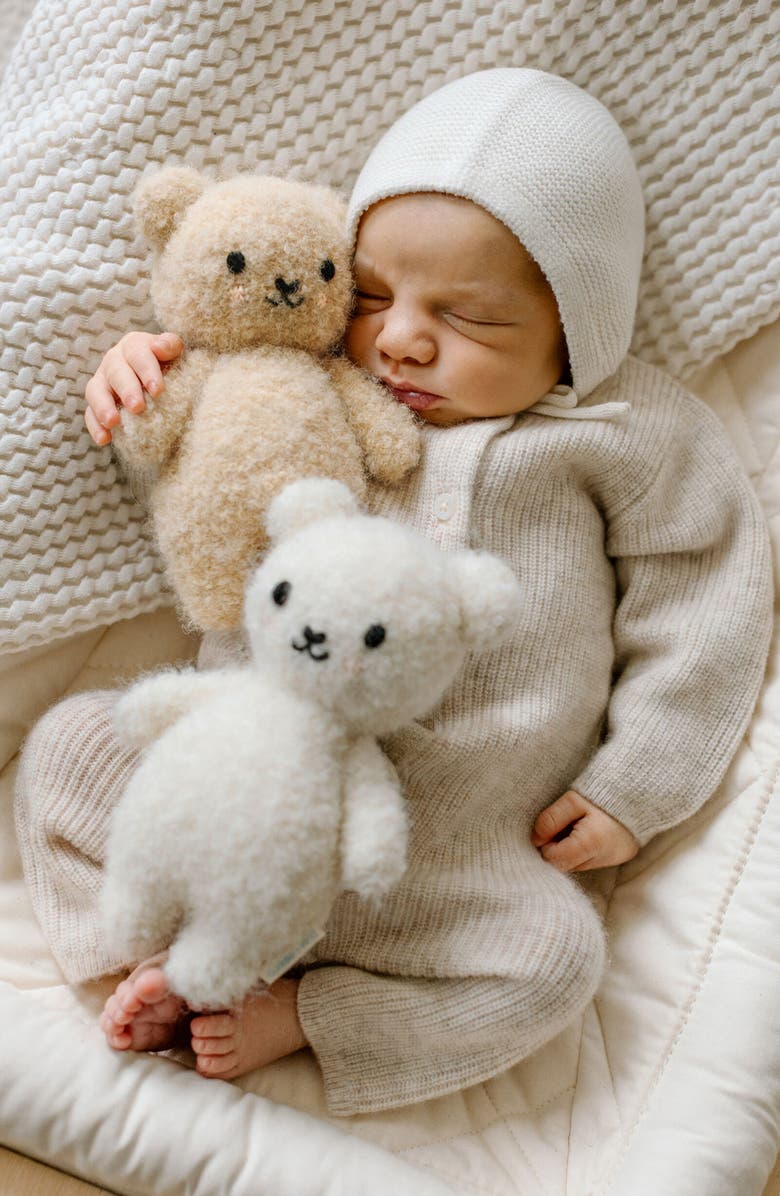 cuddle+kind Baby Bouclé Honey Bear Stuffed Animal, Alternate, color, Brown