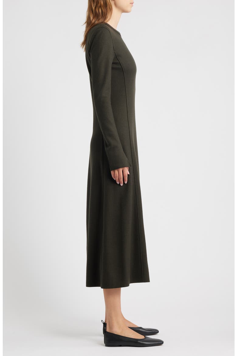 Yan Long Sleeve Wool Sweater Dress, Alternate, color, ARMY