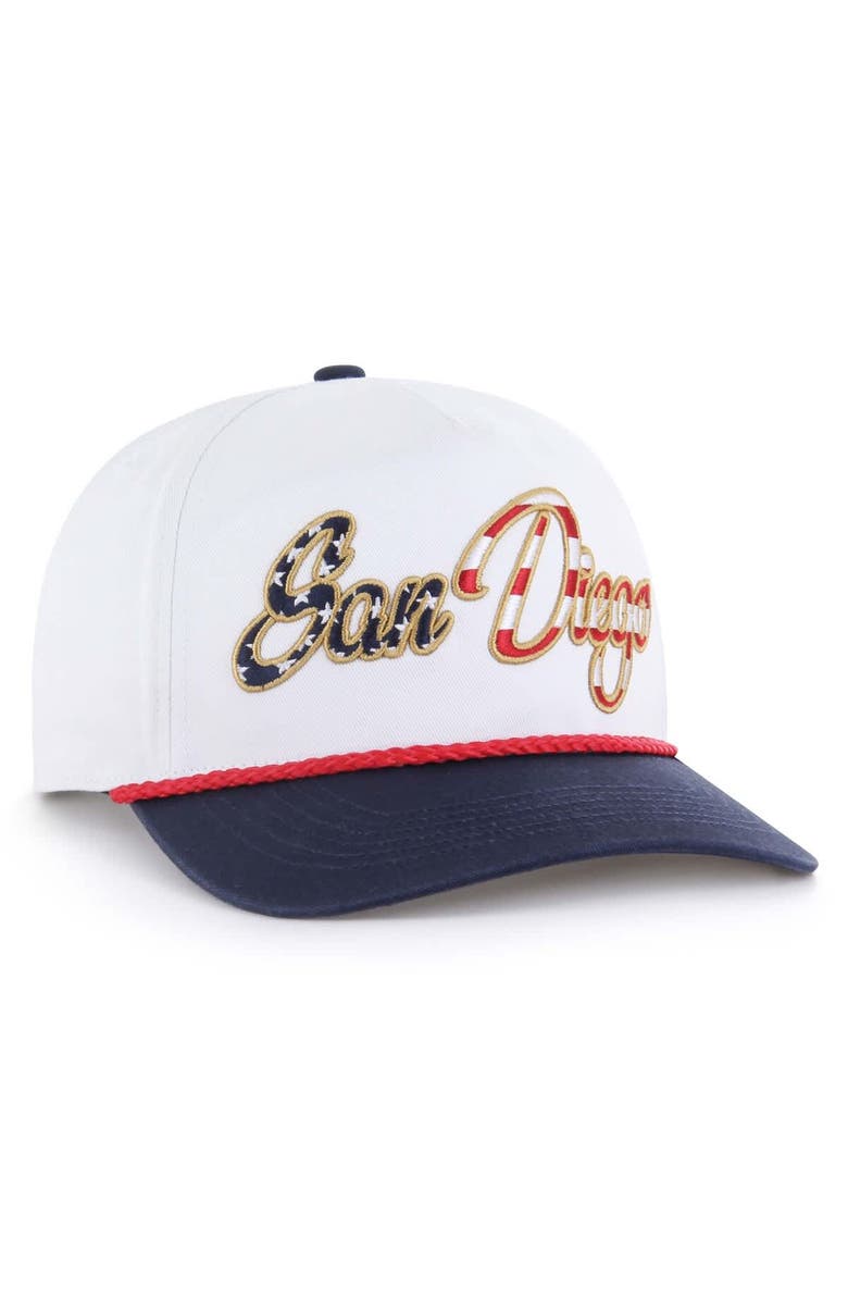 '47 Men's '47 White San Diego Padres Patriotic Overhand Hitch Adjustable Hat, Alternate, color, White