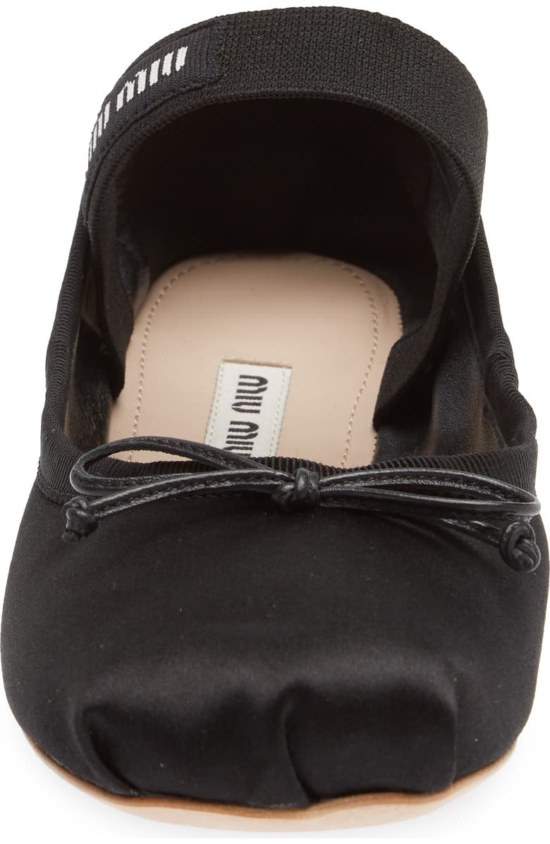 Miu Miu Logo Band Ballet Flat, Alternate, color,