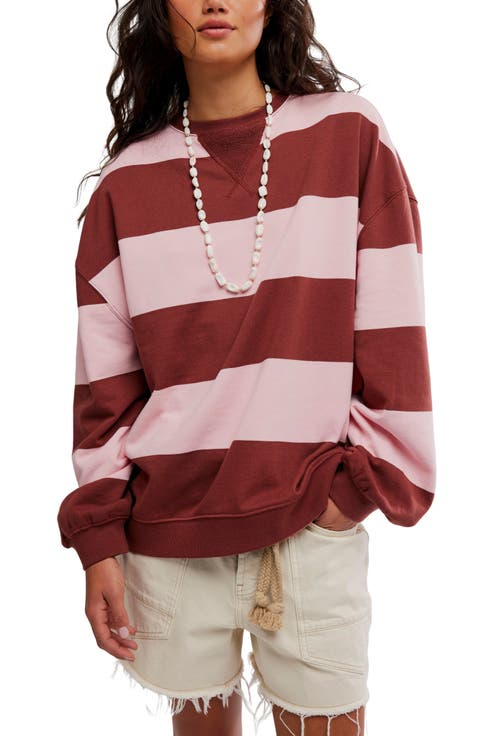 Oversize Stripe Sweatshirt