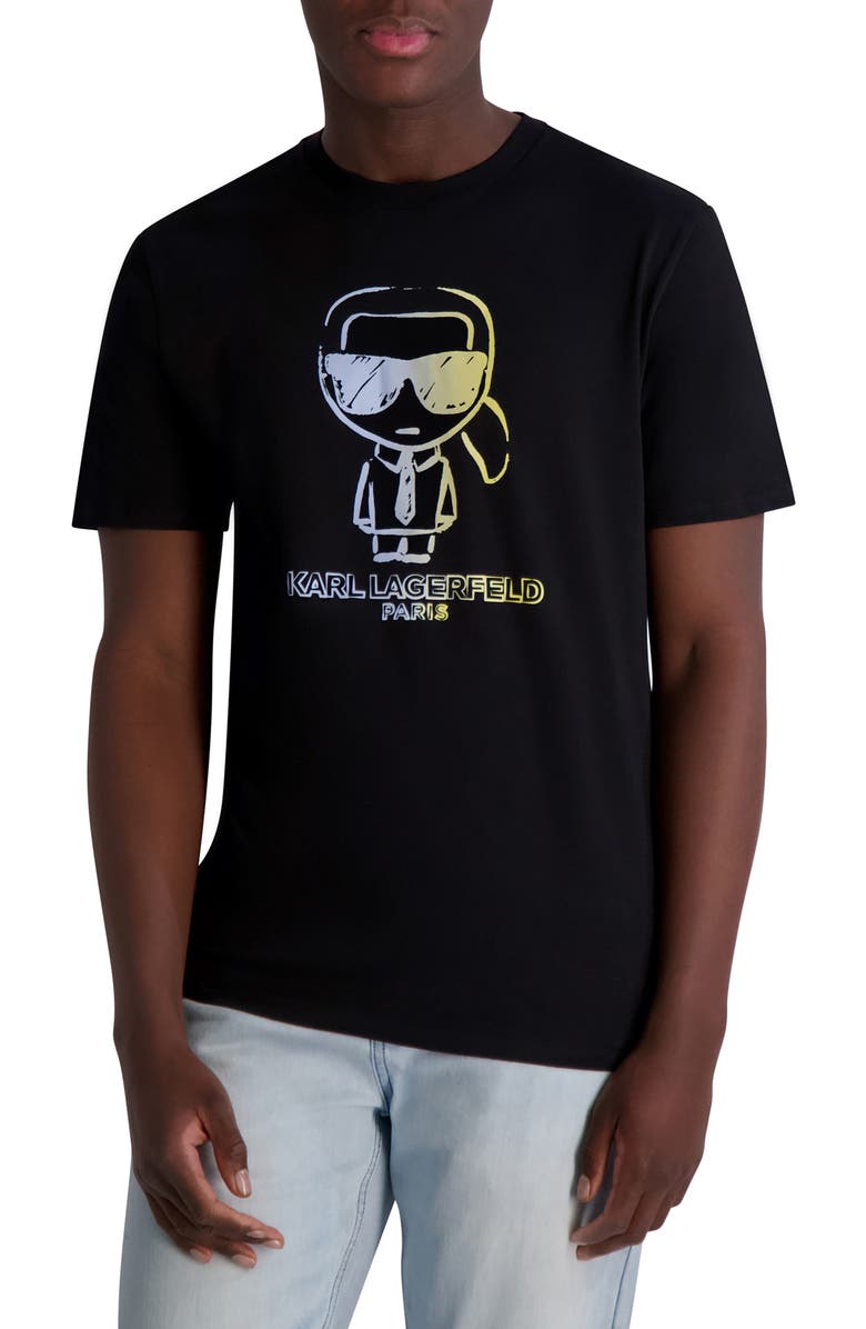 KARL LAGERFELD PARIS Faded Karl Graphic T-Shirt, Main, color,