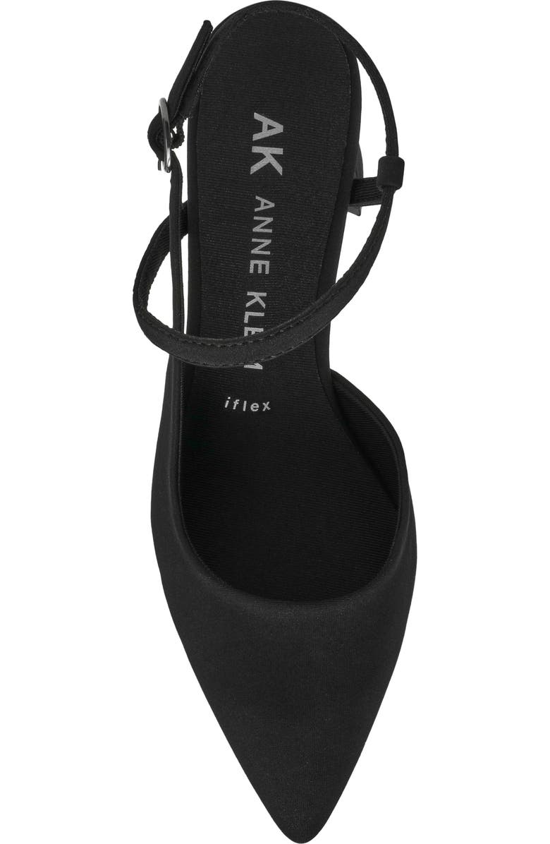 Anne Klein Bueles Ankle Strap Pump, Alternate, color, Black Stretch