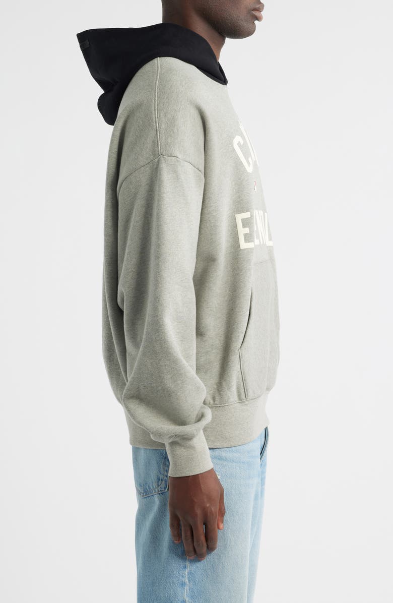 Fear of God Essentials MLB White Socks Sport Fit Cotton Graphic Hoodie, Alternate, color, Warm Heather/ Black