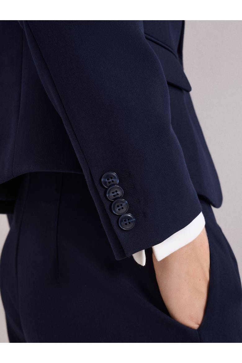 Aubrie Single Button Cropped Blazer, Alternate, color, Navy