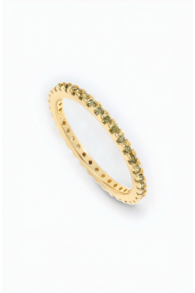 August Birthstone Eternity Stacking Ring, Main, color, 18k Gold Over Sterling Silver