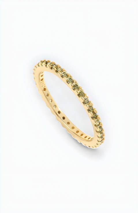August Birthstone Eternity Stacking Ring