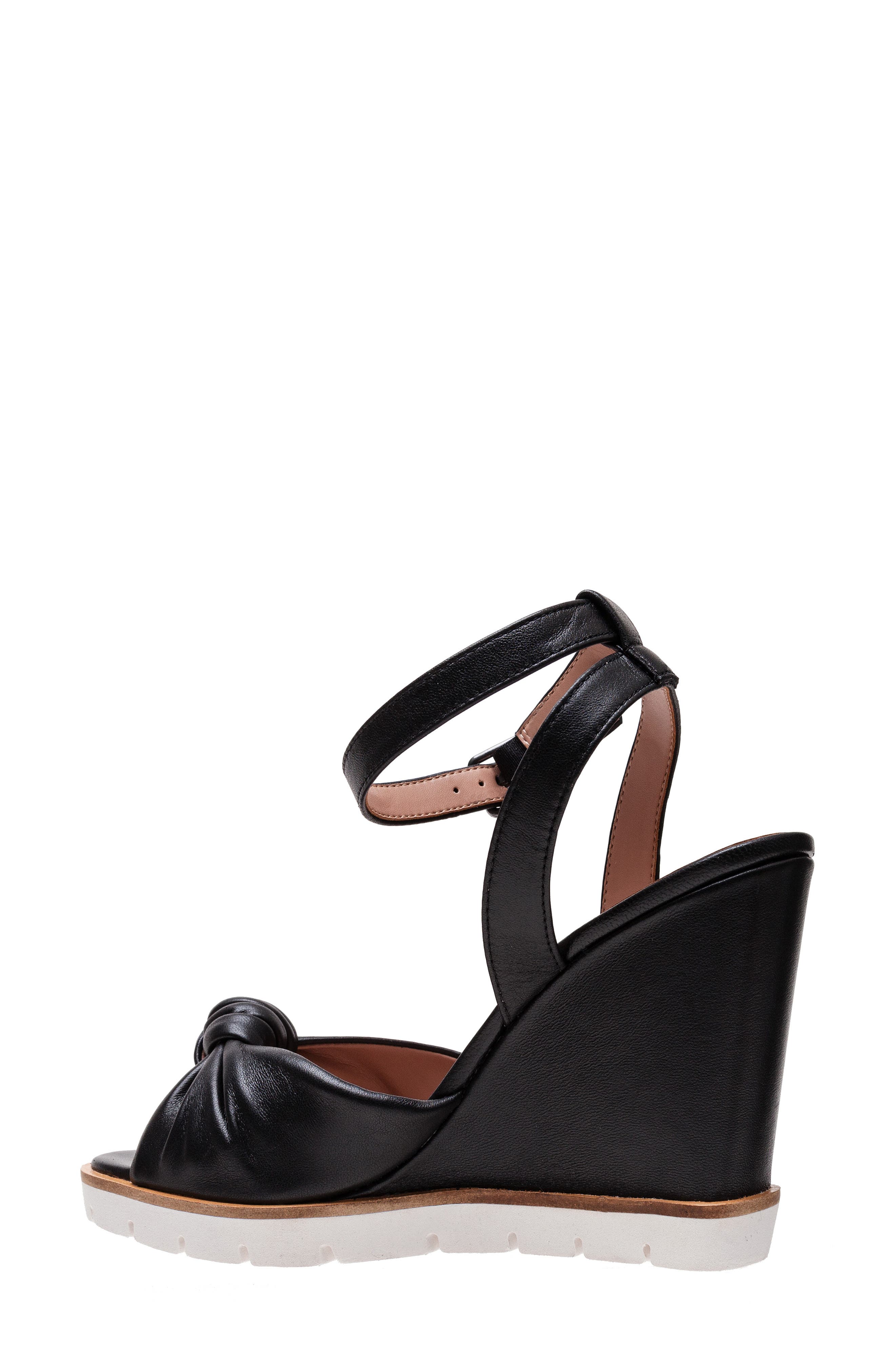 Linea Paolo Eliana Ankle Strap Wedge Sandal, Alternate, color, Black