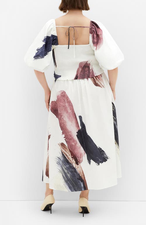 Shop City Chic Alisha Cotton A-line Maxi Skirt In Geo Muse