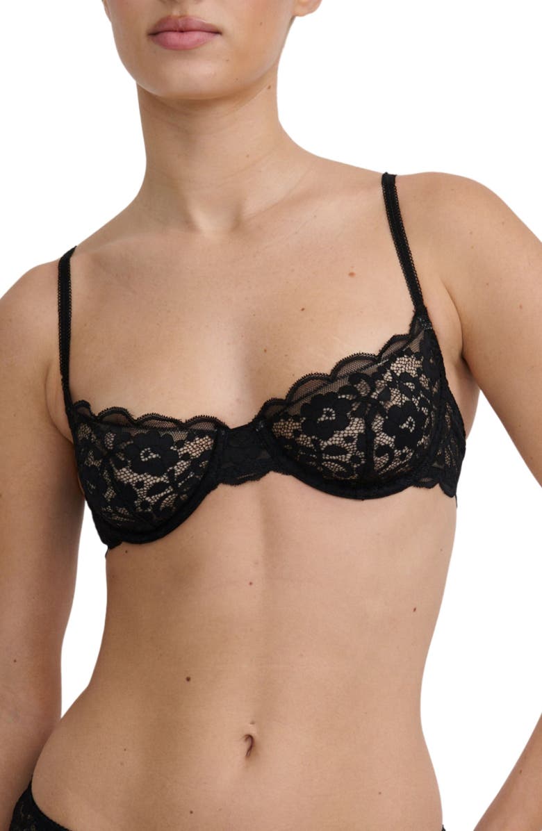 Kat The Label Annie Lace Underwire Bra, Main, color, Black