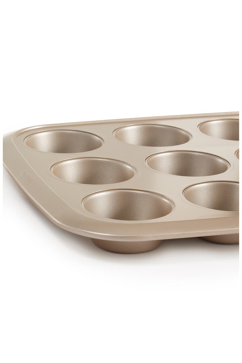 Leo Balance 12-Cup Muffin Pan, Alternate, color, GOLDEN