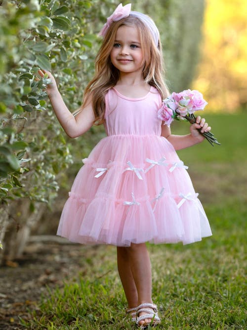 Mia Belle Girls Girls Blooming With Bows Sleeveless Tutu Dress