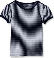 Lands' End Girls Short Sleeve Pointelle Knit Tee