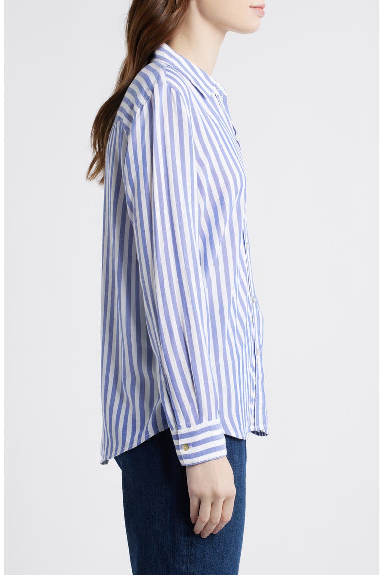 Wren Stripe Button-Up Shirt, Alternate, color, BLUE WHITE