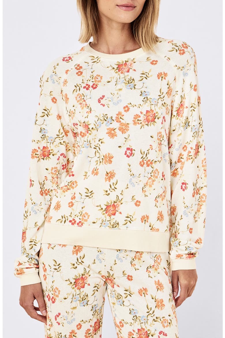 Floral Cotton Sleep Top, Main, color, AMBER FLORAL