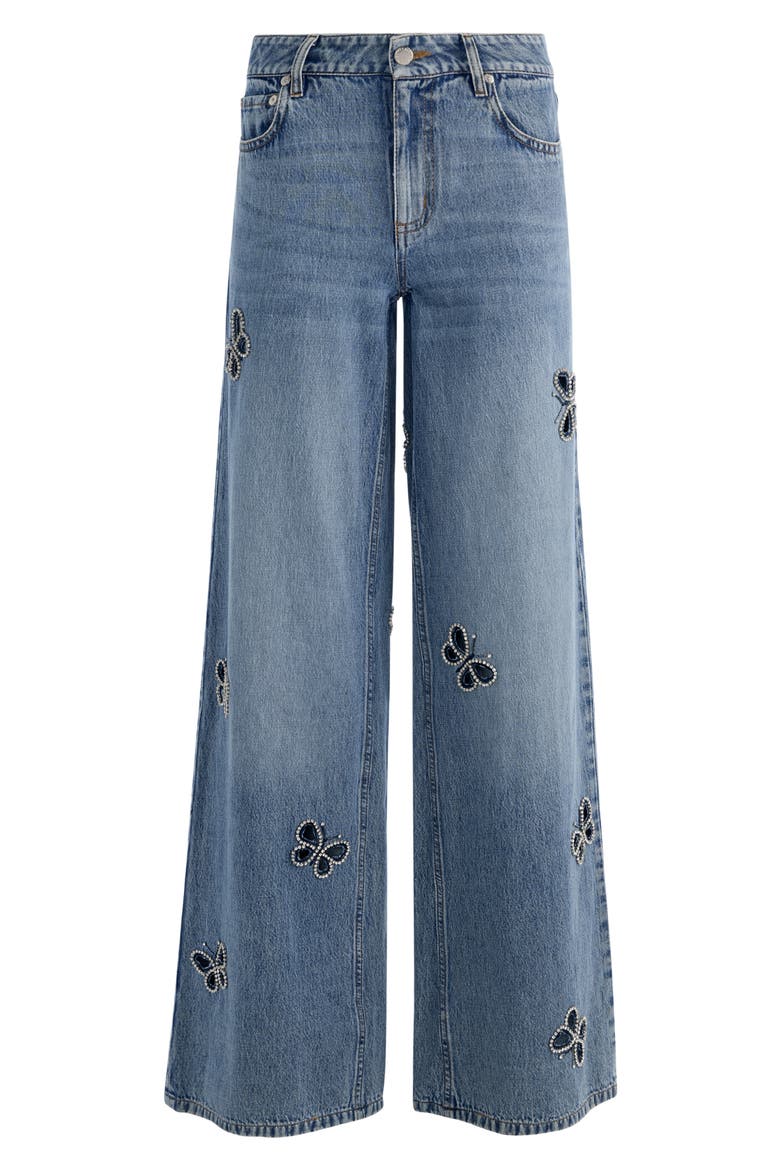 Amazing Embellished Wide Leg Jeans, Alternate, color, FIONA VINTAGE BLUE