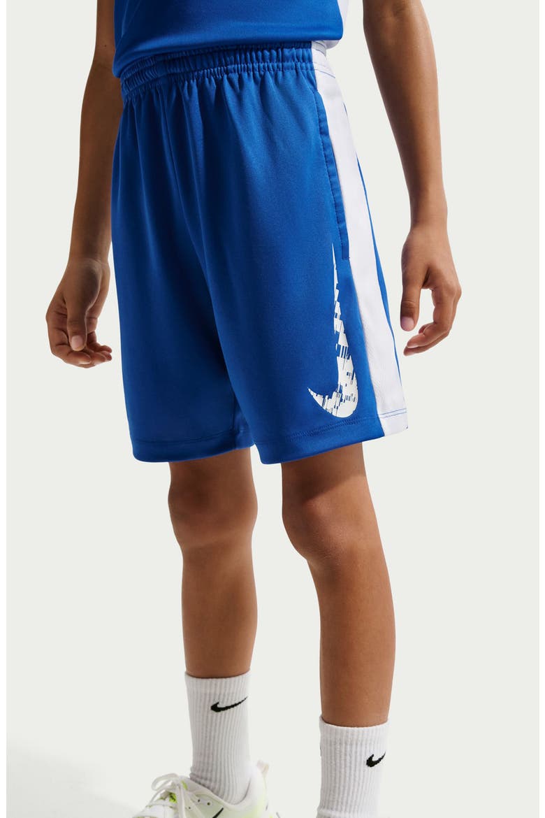 Kids' Dri-FIT Training Shorts, Alternate, color, GAME ROYAL/ WHITE/ WHITE