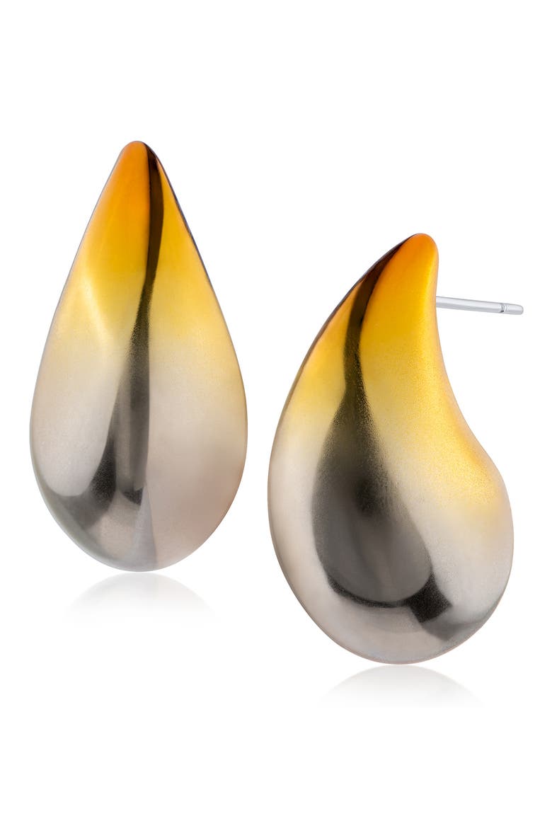 Gradient Pear Stud Earrings (Nordstrom Exclusive), Main, color, SILVER