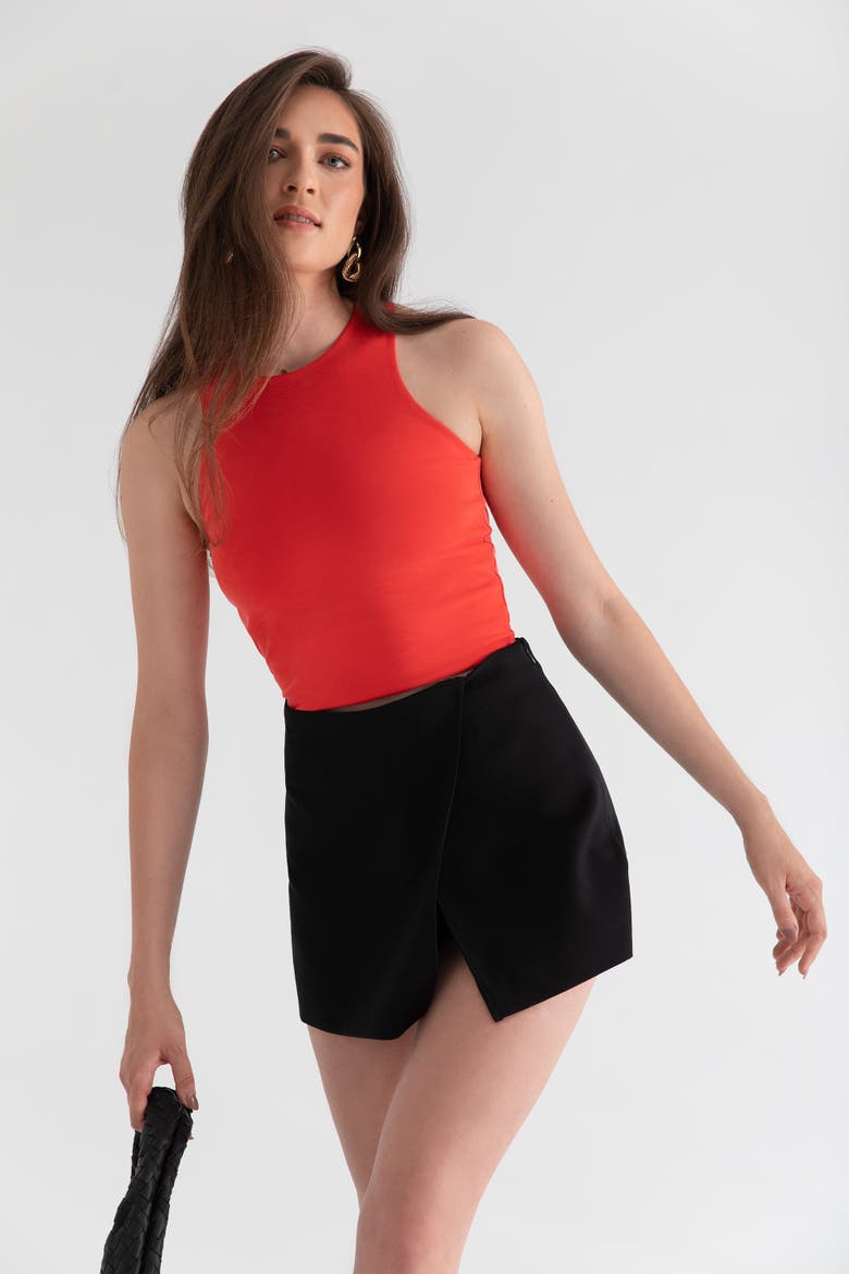 The Cupro Sculpt Racerback Crop Tank, Alternate, color, CHERRY