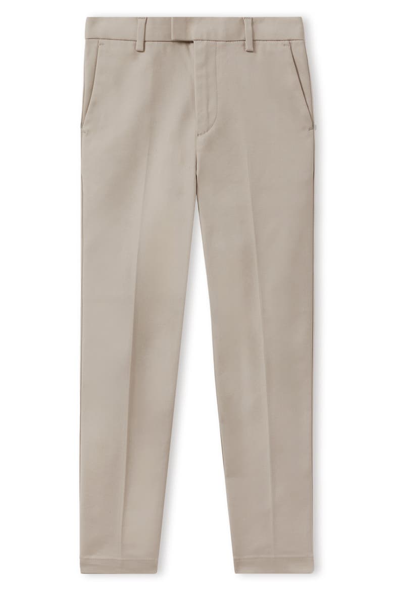 Kids' Eastbury Sr. Flat Front Stretch Cotton Chinos, Main, color, STONE