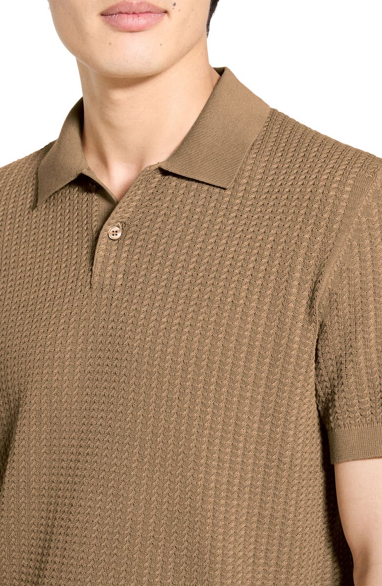 Theory Tactile Cotton Polo, Alternate, color, Fresh Khaki - 2Qh