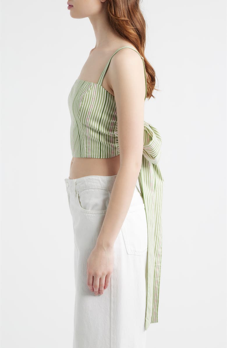 Hill House Home Miranda Stripe Crop Top, Alternate, color, Green Jacquard Stripe