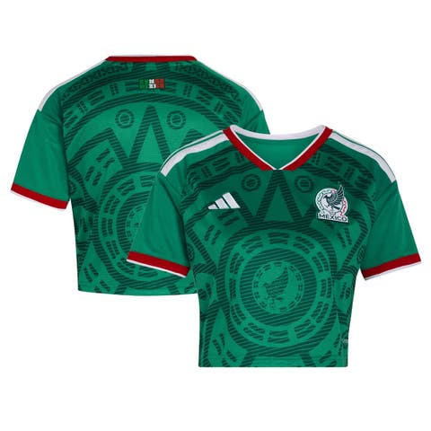 Women's adidas  Green Mexico National Team FIFA x World Cup 2026 Home Cropped Replica Jersey