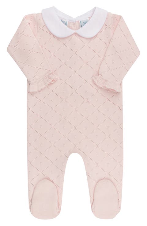 Peter Pan Collar Knit Footie