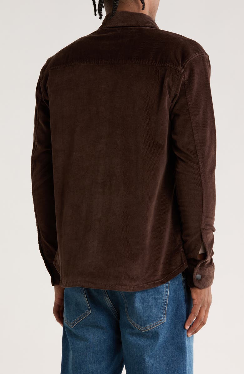 Buffalo Jeans Jaffar Corduroy Shirt Jacket, Alternate, color, Chocolate