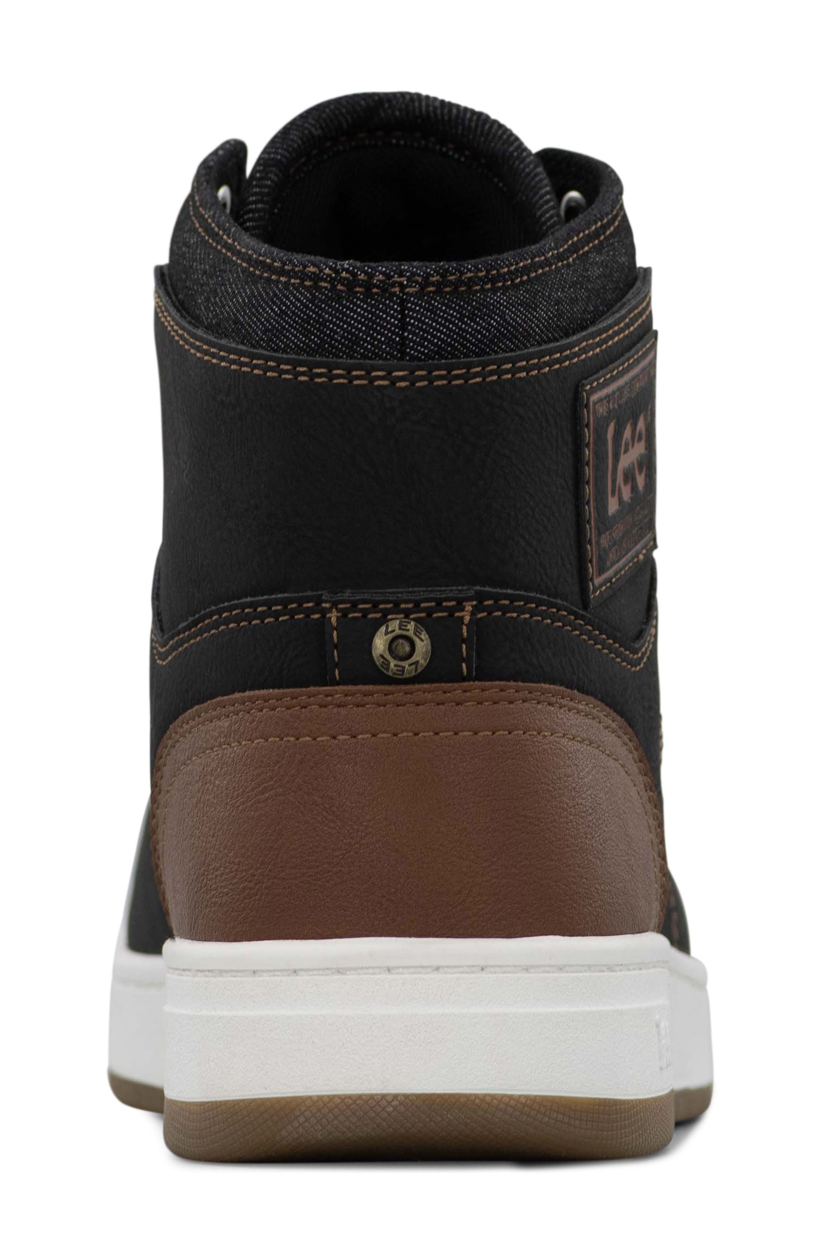 Lee Daybreaker High Top Sneaker, Alternate, color, Black/ British Tan