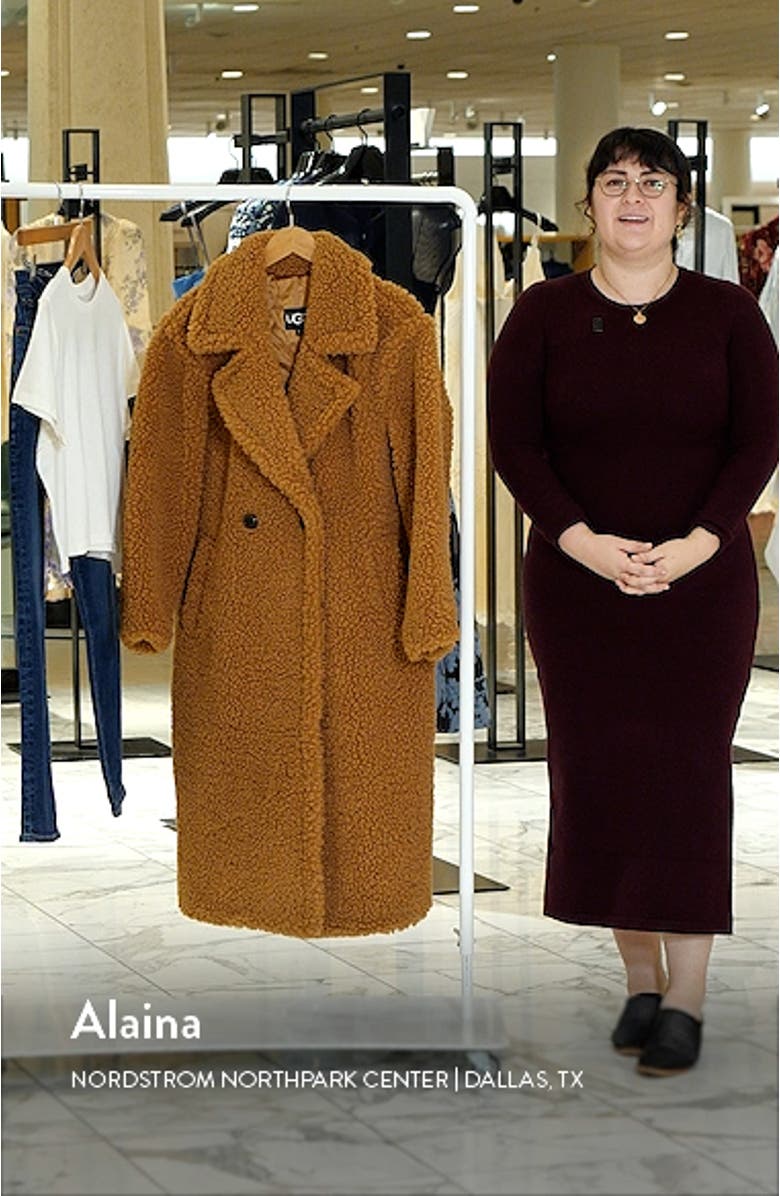 Gertrude Double Breasted Teddy Coat, sales video thumbnail