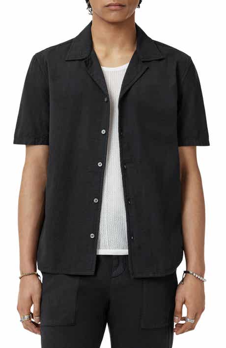 John Varvatos Dan Seersucker Camp Shirt
