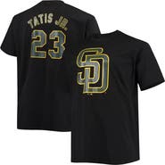 FANATICS Men's Fanatics Branded Fernando Tatis Jr. Black San Diego Padres Big & Tall Wordmark Name & Number T-Shirt
