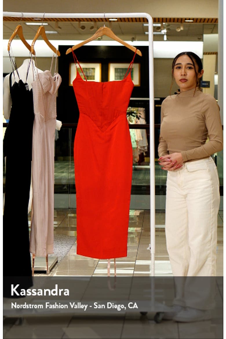 Anais Satin Corset Midi Dress video