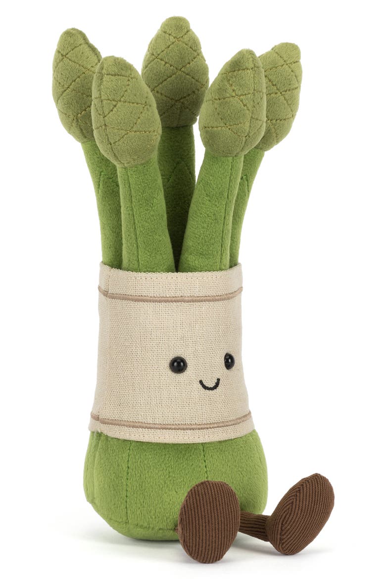 Amuseables Asparagus 18.5-Inch Plushie, Main, color, GREEN