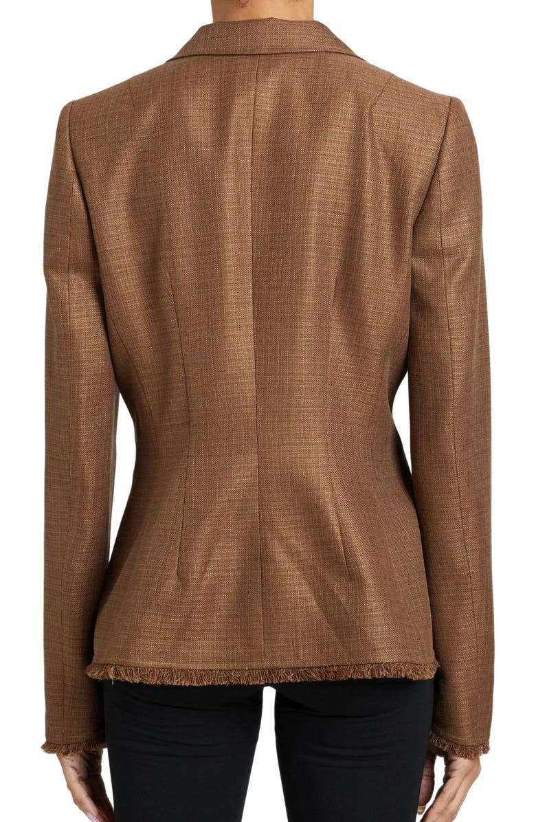 Santorelli ALAIA Double Breasted Four-Button Jacket in Silk Blend, Alternate, color, 