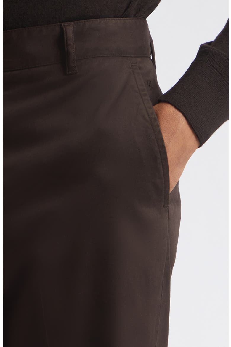 Chino Unito Comfort Stretch Cotton & Cashmere Pants, Alternate, color, DARK BROWN 461