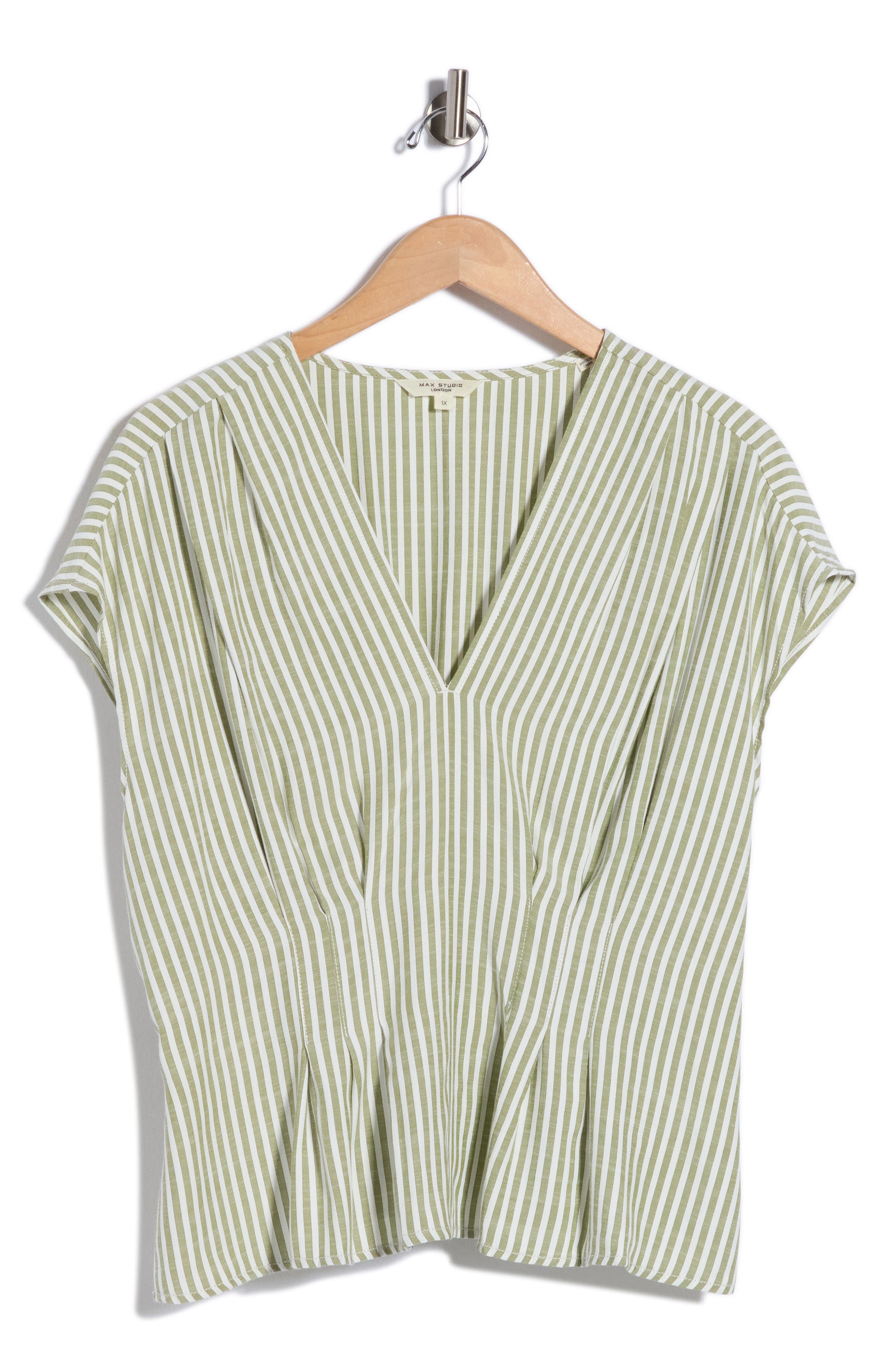 selected GREEN/ IVORY VERTICAL STRIPE
