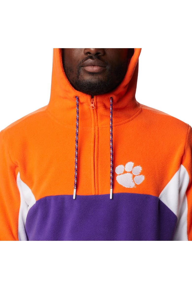 Men's Columbia Purple/Orange Clemson Tigers Lodge Quarter-Zip Hoodie, Alternate, color, Purple