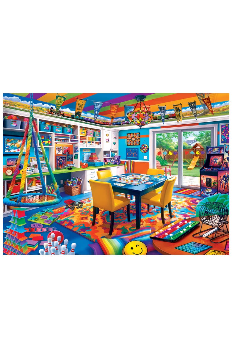 Game Night Central 500 Piece Puzzle, Alternate, color, Multicolor