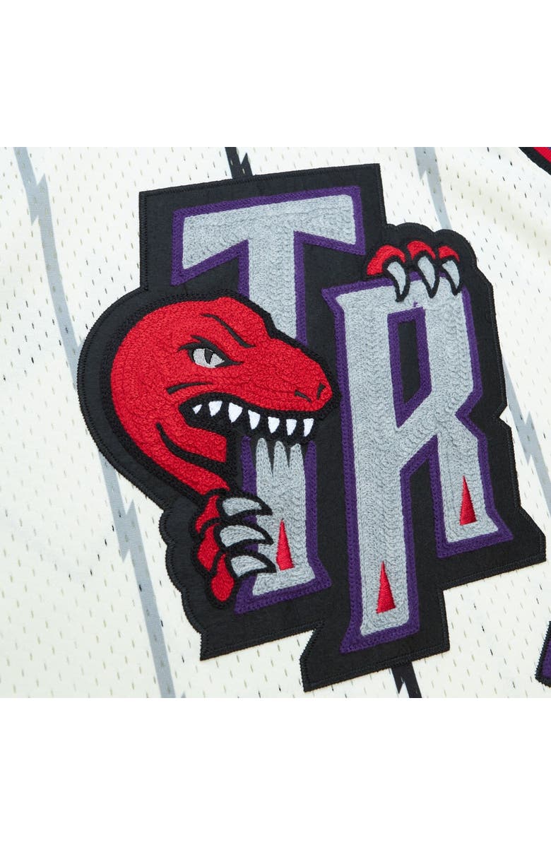 Mitchell & Ness Men's Mitchell & Ness Vince Carter Cream Toronto Raptors Chainstitch Swingman Jersey, Alternate, color,